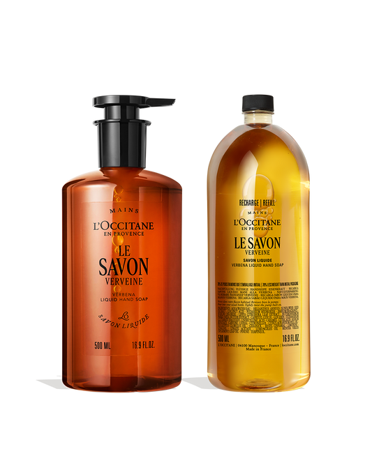 LE SAVON VERBENA LIQUID HAND SOAP + REFILL - Default Title