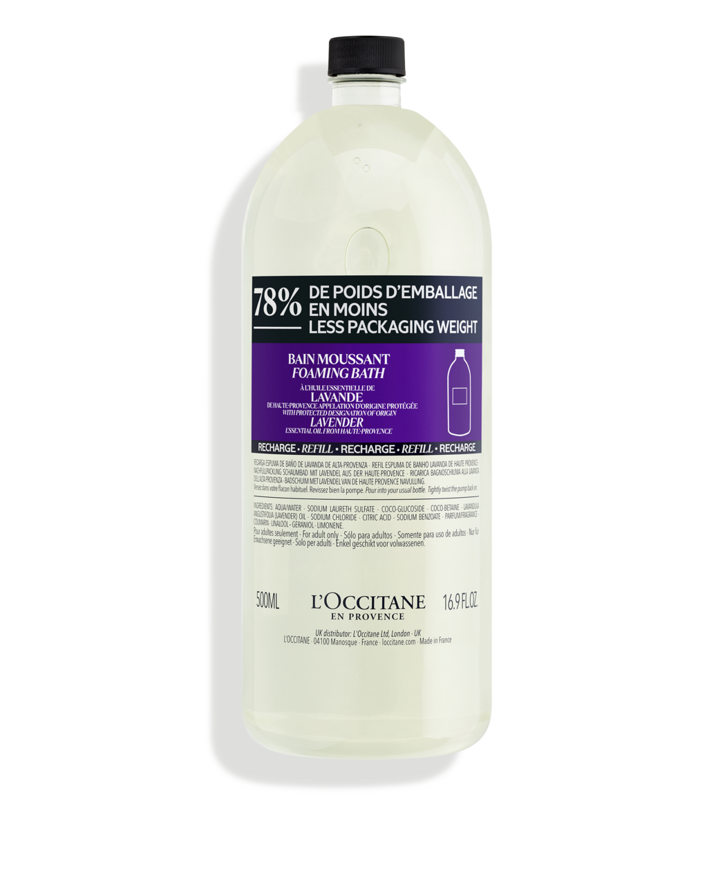 LAVANDE (LAVENDER) BUBBLE BATH - Refill - 16.9 fl. oz - Lavender